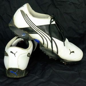 Puma Jigg Mens Golf Shoes Size 10.5 White Black